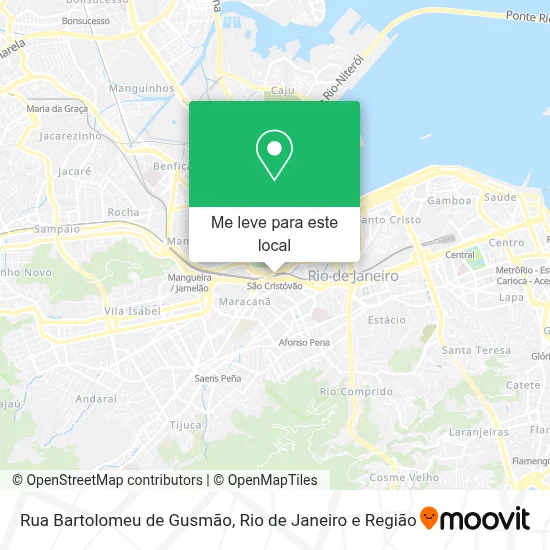 Rua Bartolomeu de Gusmão mapa