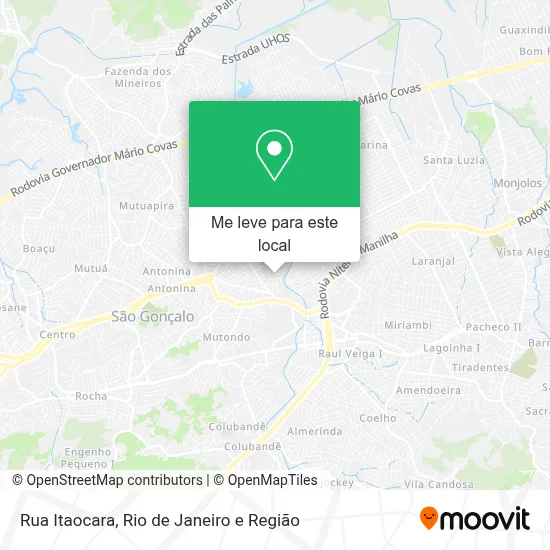 Rua Itaocara mapa