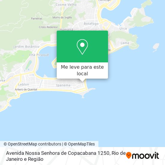 Avenida Nossa Senhora de Copacabana 1250 mapa