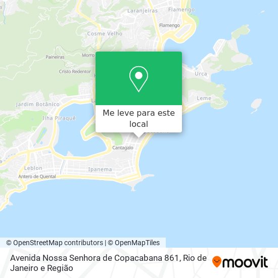 Avenida Nossa Senhora de Copacabana 861 mapa