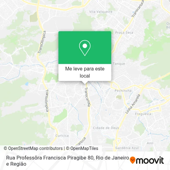 Rua Professõra Francisca Piragibe 80 mapa