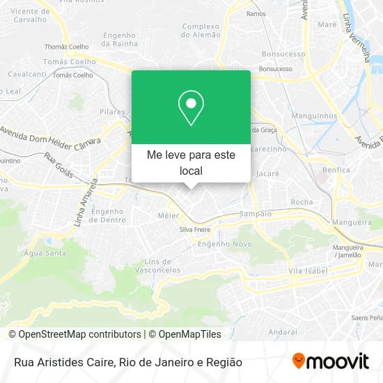 Rua Aristides Caire mapa