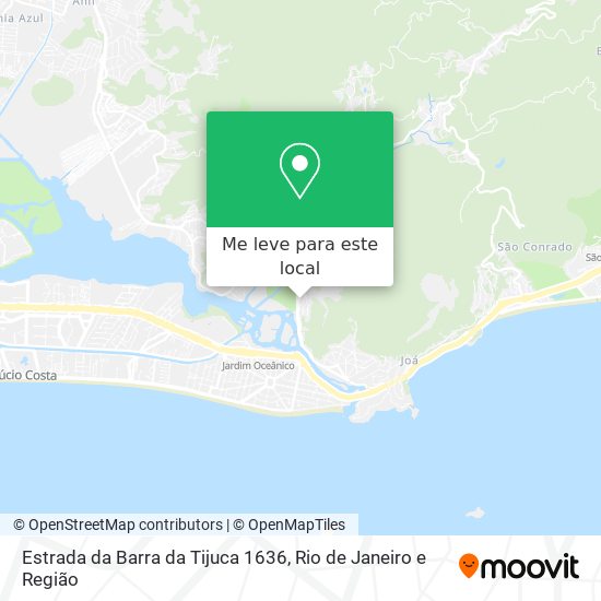 Estrada da Barra da Tijuca 1636 mapa