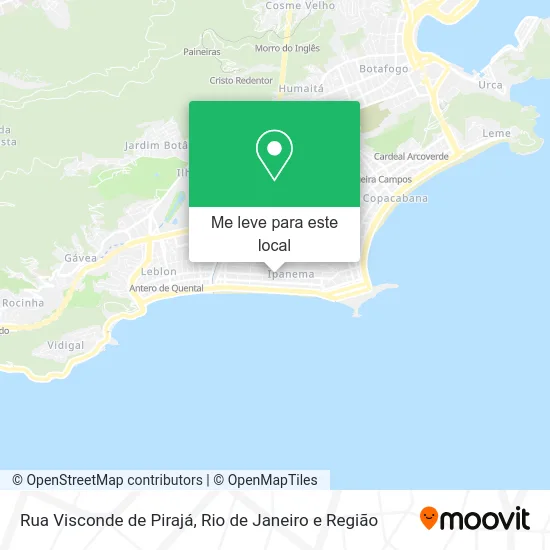 Rua Visconde de Pirajá mapa