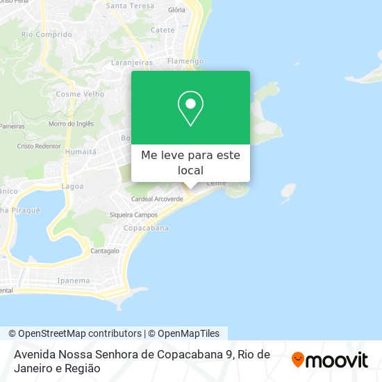 Avenida Nossa Senhora de Copacabana 9 mapa