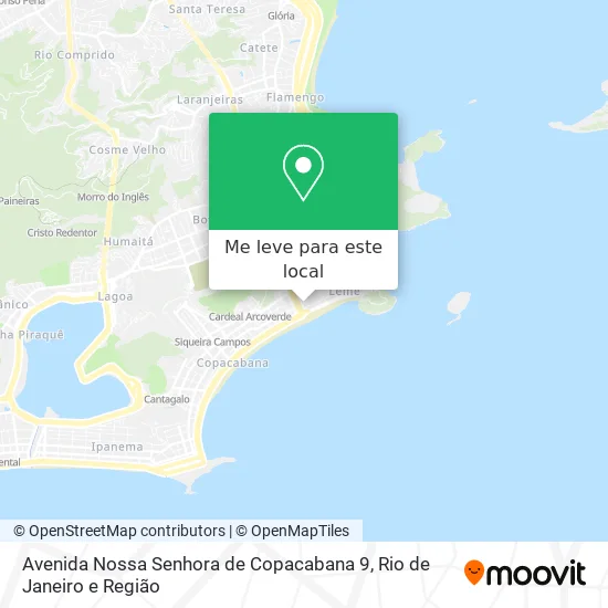 Avenida Nossa Senhora de Copacabana 9 mapa