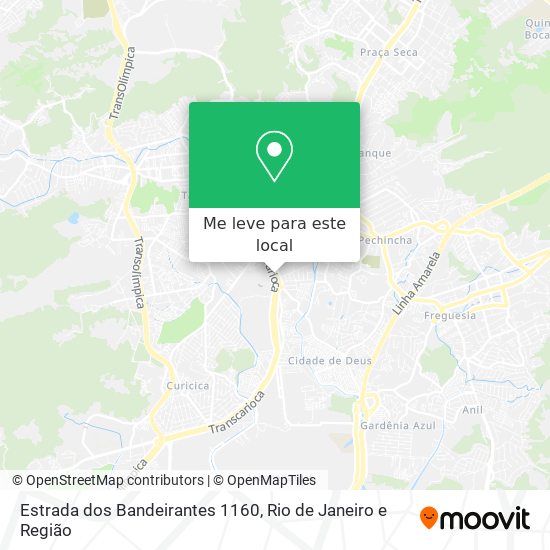 Estrada dos Bandeirantes 1160 mapa