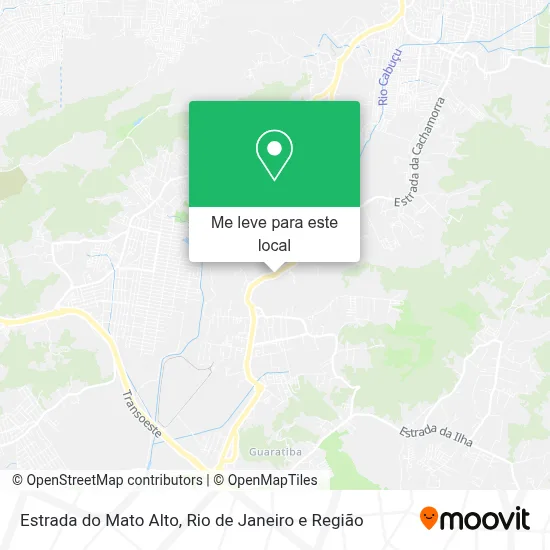 Estrada do Mato Alto mapa
