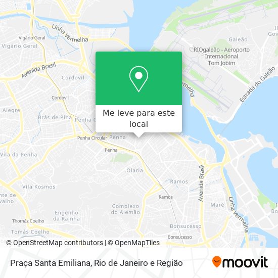 Praça Santa Emiliana mapa