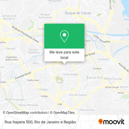 Rua Itapera 500 mapa