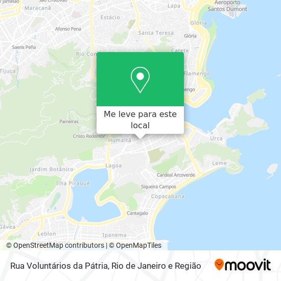 Rua Voluntários da Pátria mapa