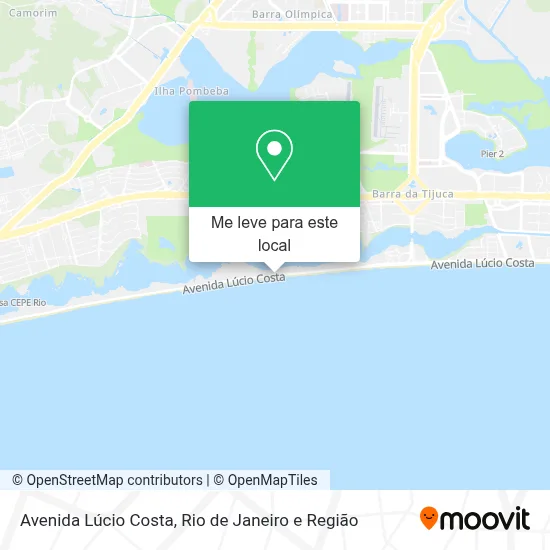 Avenida Lúcio Costa mapa