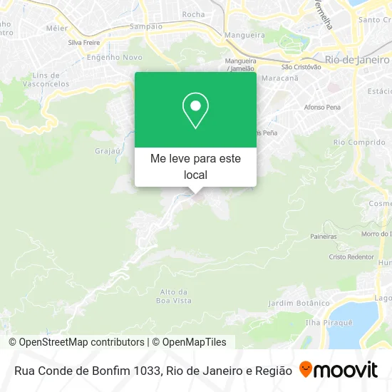Rua Conde de Bonfim 1033 mapa