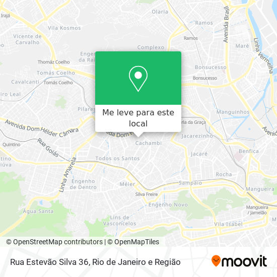 Rua Estevão Silva 36 mapa