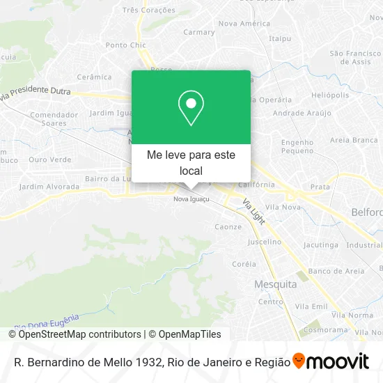 R. Bernardino de Mello 1932 mapa