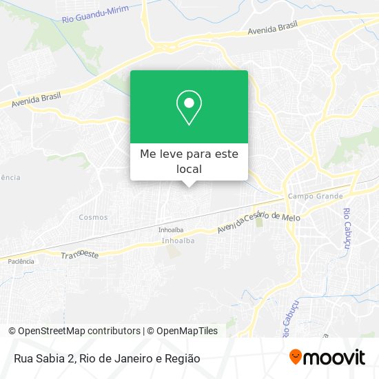 Rua Sabia 2 mapa