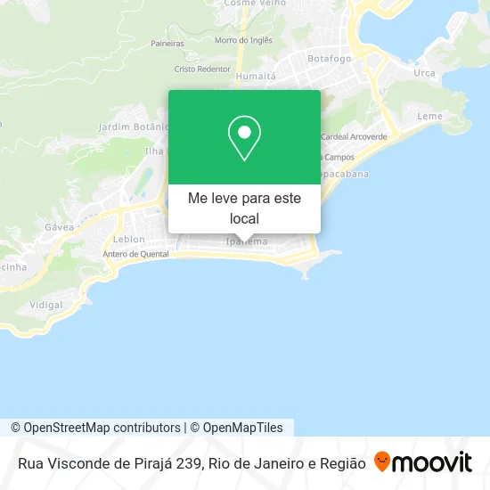 Rua Visconde de Pirajá 239 mapa