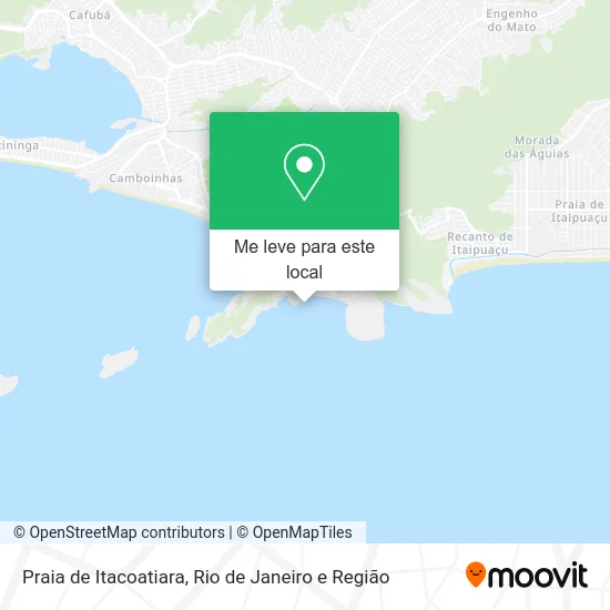 Praia de Itacoatiara mapa