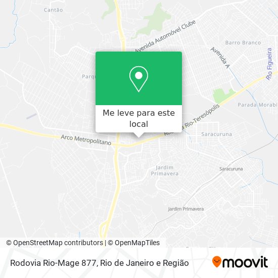 Rodovia Rio-Mage 877 mapa