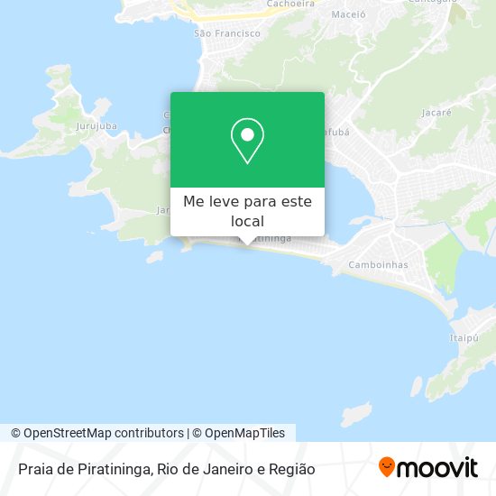 Praia de Piratininga mapa