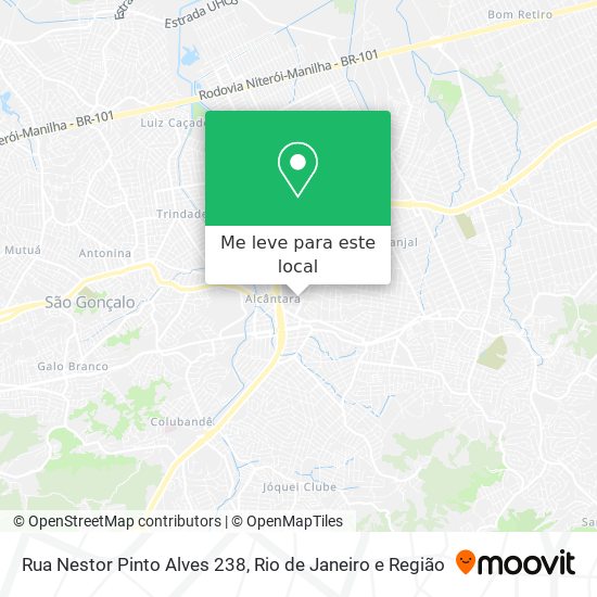 Rua Nestor Pinto Alves 238 mapa