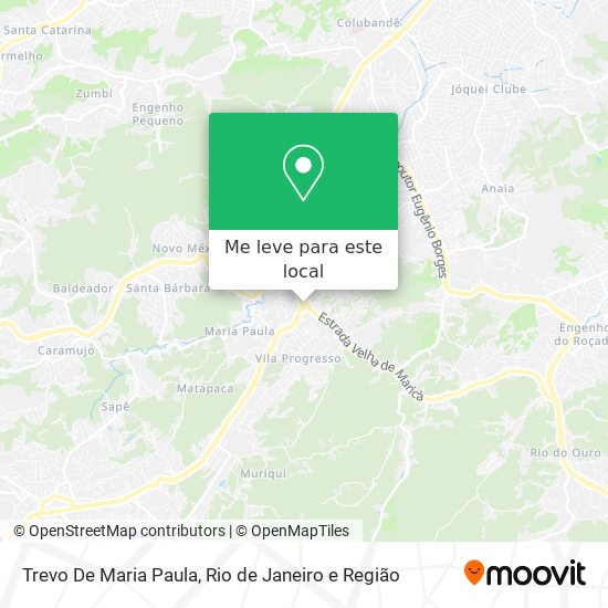 Trevo De Maria Paula mapa