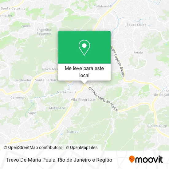 Trevo De Maria Paula mapa