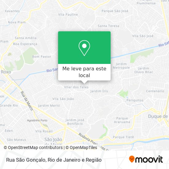 Rua São Gonçalo mapa