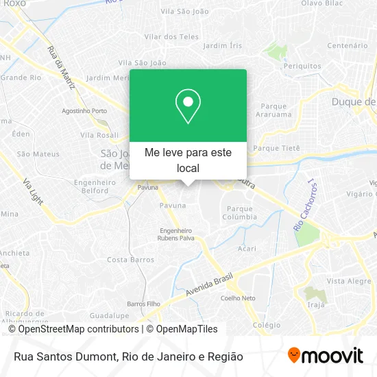Rua Santos Dumont mapa