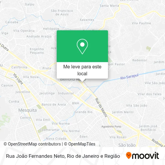 Rua João Fernandes Neto mapa