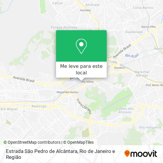 Estrada São Pedro de Alcântara mapa