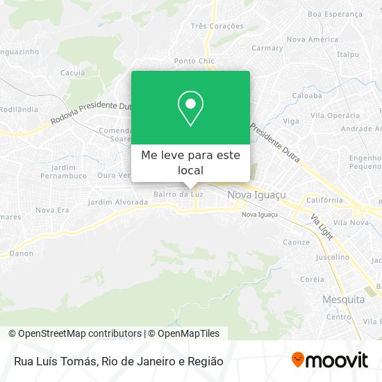 Rua Luís Tomás mapa