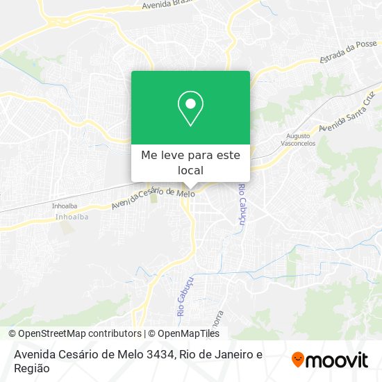 Avenida Cesário de Melo 3434 mapa