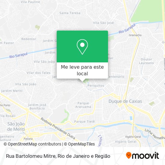 Rua Bartolomeu Mitre mapa