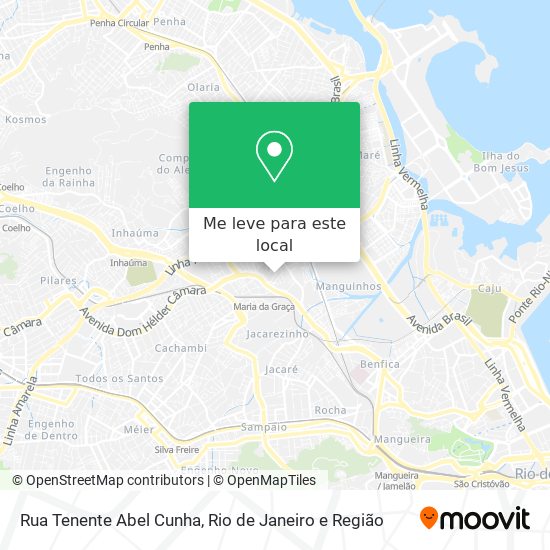 Rua Tenente Abel Cunha mapa