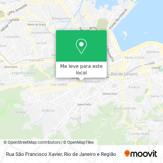 Rua São Francisco Xavier mapa
