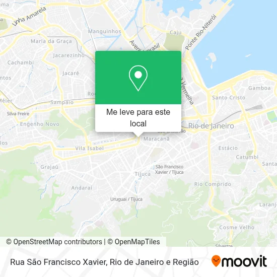 Rua São Francisco Xavier mapa