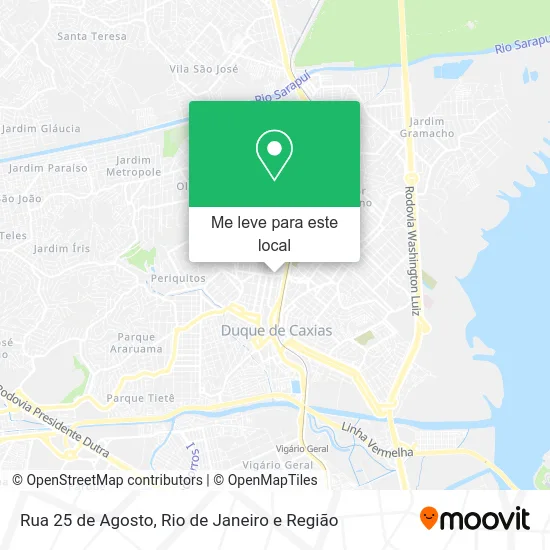 Rua 25 de Agosto mapa