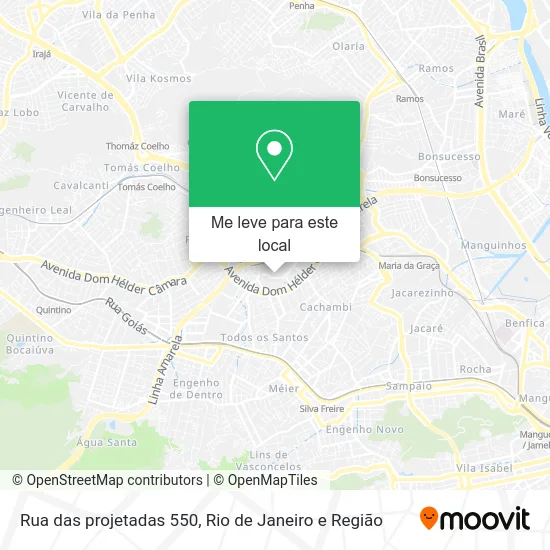 Rua das projetadas 550 mapa