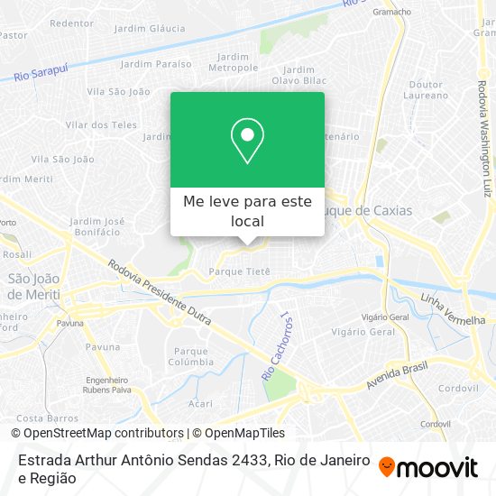 Estrada Arthur Antônio Sendas 2433 mapa
