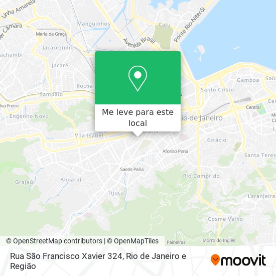 Rua São Francisco Xavier 324 mapa