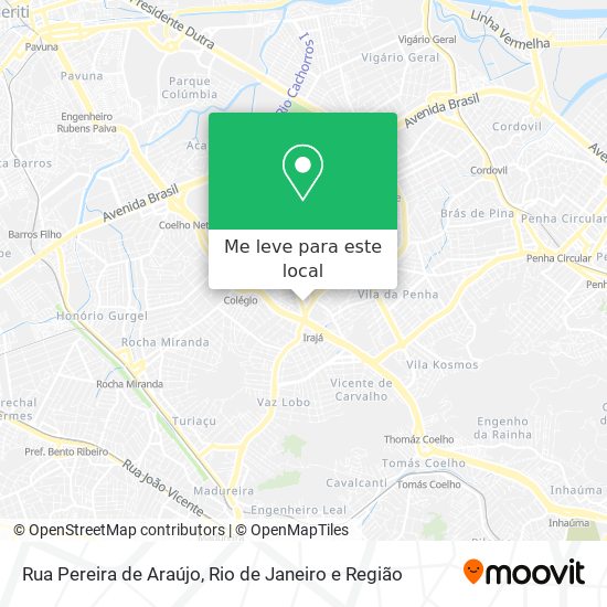Rua Pereira de Araújo mapa