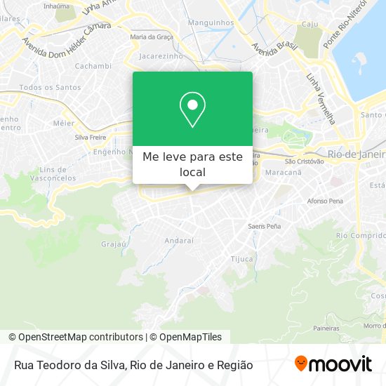 Rua Teodoro da Silva mapa