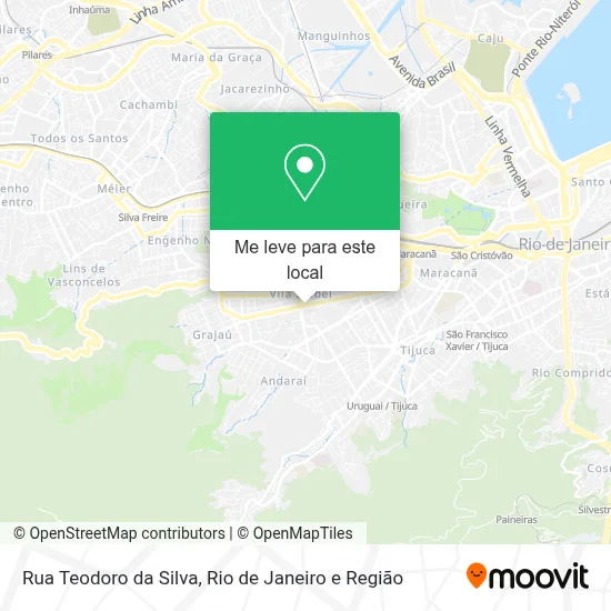 Rua Teodoro da Silva mapa