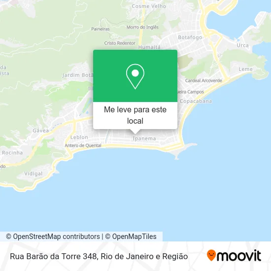 Rua Barão da Torre 348 mapa