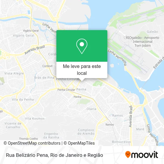 Rua Belizário Pena mapa