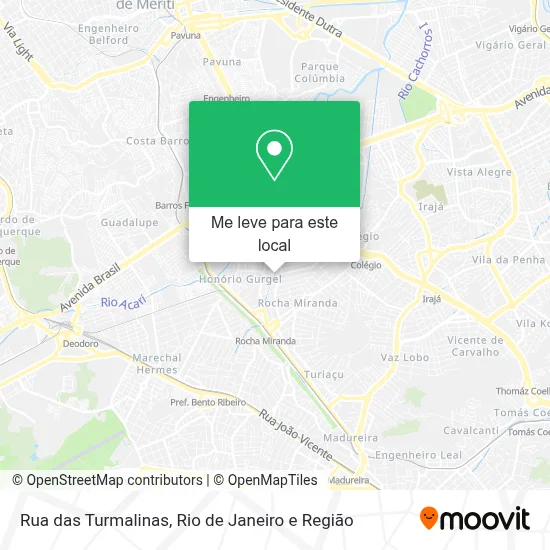Rua das Turmalinas mapa