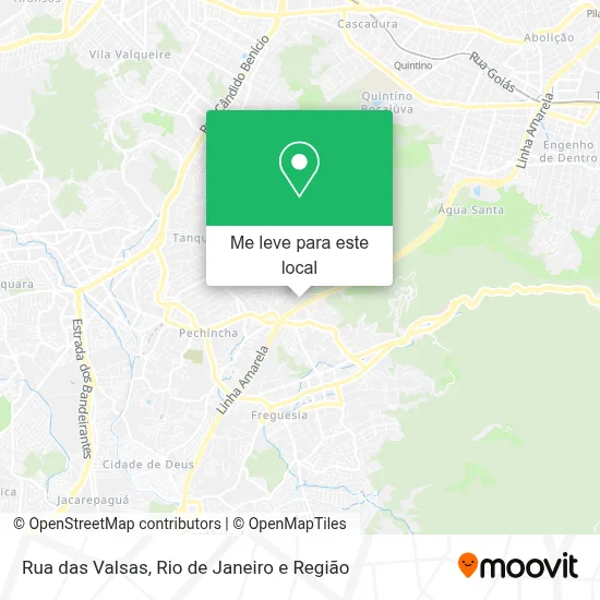 Rua das Valsas mapa