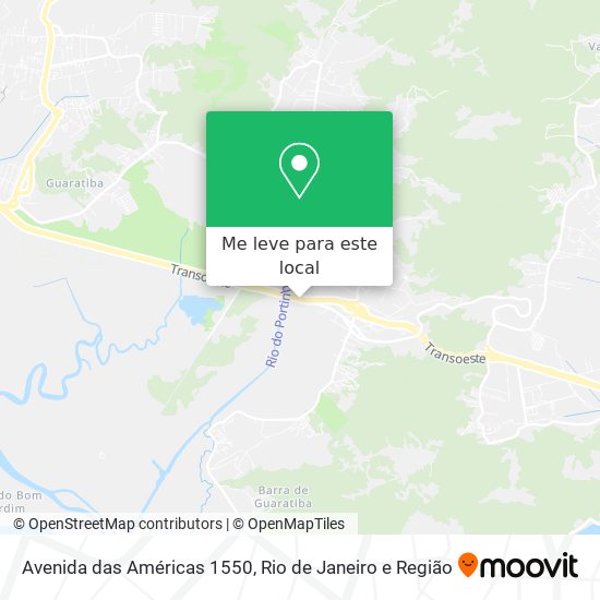 Avenida das Américas 1550 mapa