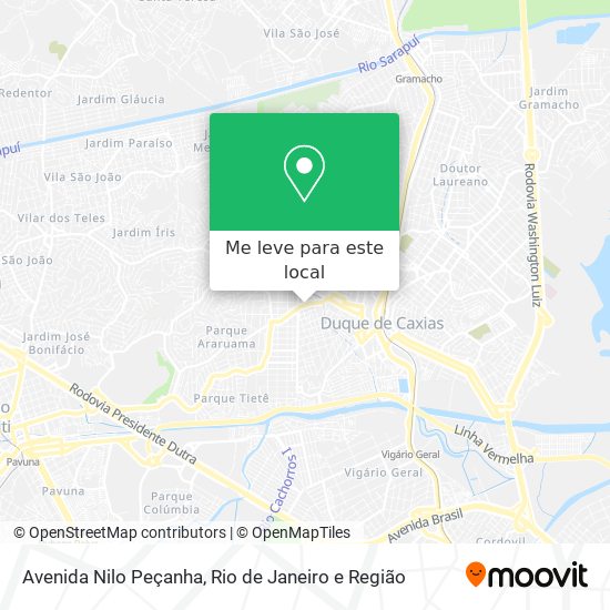 Avenida Nilo Peçanha mapa